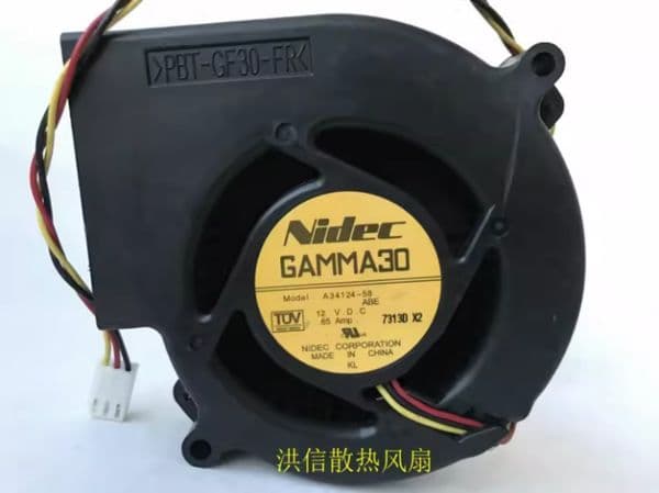 Original Nidec GAMMA30 A34124-58 12V 0.65A 9733 Turbo Blower Cooling Fan