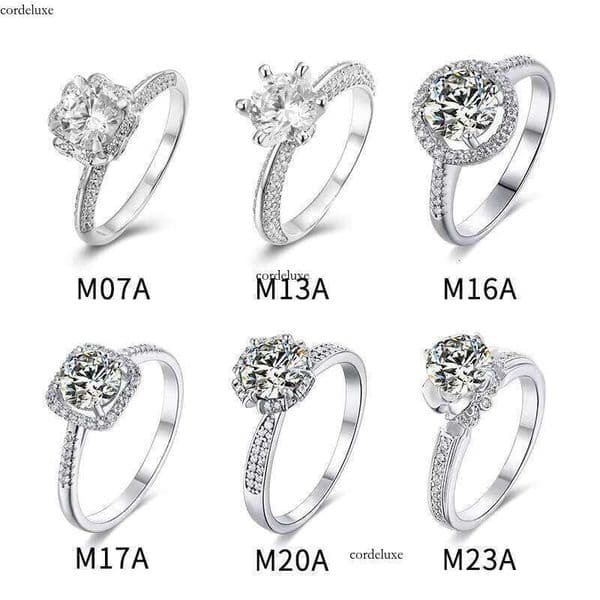 ring Luxurious jewelery for women moissanite sterling silver ring
