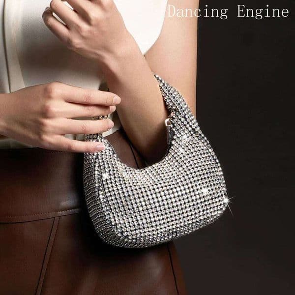 Shiny Crystal Clutch purse rhinestone Handmade purses and handbags luxury Designer Evening clutch Bag Purse banquet bag