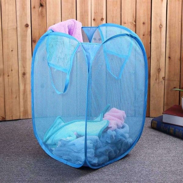 Foldable square mesh multifunctional clothes basket suitable for storing various household dirty clothes, toys, etc 26H0126