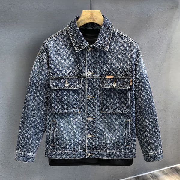 Designer Clothes Vibe Cat Paw Fashion Niche High-End Denim Luxury Brand Men's Cool High Street Retro American Style Jacket Trend