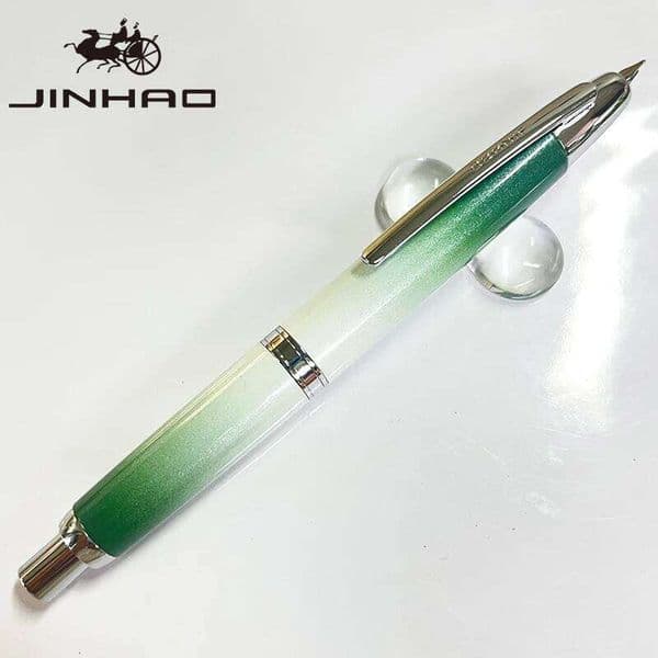 2026 Wholesale cologne Jinhao 10 Capless Fountain Box,Wavy Silver Chromium Retractable Fine Nib Ink Pen With Converter Writing Set perfume Free Shipping