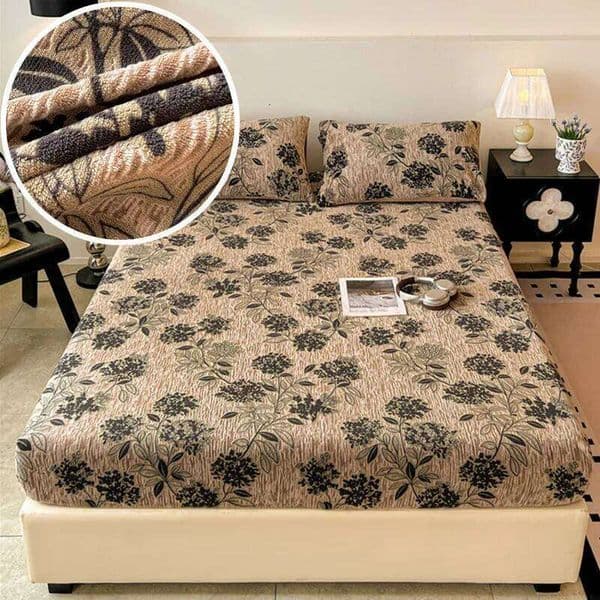 Bonenjoy Thicken Fitted Sheet for Winter Warm Bedsheet Elastic Linen Adults Kids Room Bed Cover drap de lit No Pillowcase 26W0126
