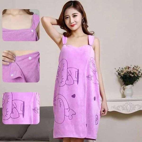 Wearable Bath Superfine Fiber Bathroom Bathrobe Soft Absorbent Towel For Skin-Friendly Spa Beach Towels Home Textile 26Y0126