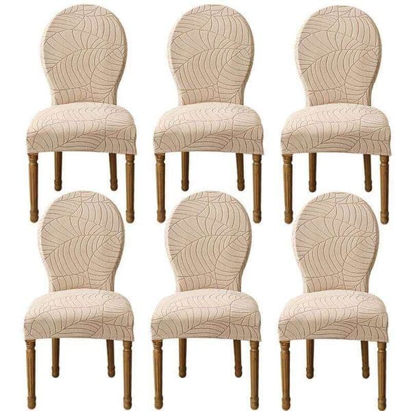 1/2/4pcs Jacquard Elastic Cover Round Back Dining Room Chair Slipcover Furniture Protector for Kitchen Home Wedding 26L0126