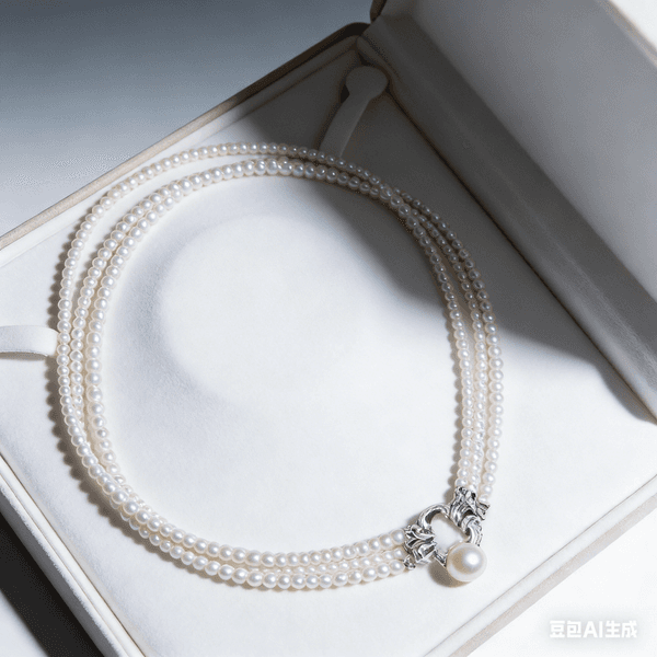 Designer's double-layer mini pearl necklace, lightweight and luxurious, heart-shaped buckle, suitable for women's daily commuting, dating, bridal party gifts