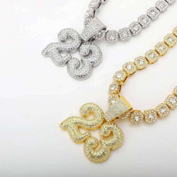 Fashion Men Hip Hop Number 23 Pendant Necklace With 13mm Crystal Miami Cuban Chain HipHop Iced Out Bling Necklaces Charm Jewelry 26H0126