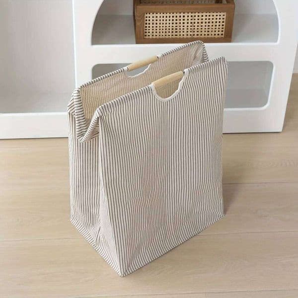 Polyester Cotton Canvas Box & Clothing Organizer Bags - Large Capacity Foldable Wardrobe Storage Baskets for Home Closet 26Y0126