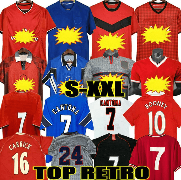Retro 10 11 CANTONA Soccer jersey football shirt Giggs SCHOLES RONALDO Solskjaer ROBSON KEANE Carrick 02 03 06 07 08 94 96 97 98 99 86 88 90 Classic Solskjaer Rooney KEANE