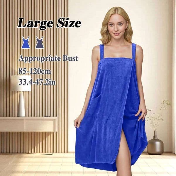 Contemporary High Absorbent Bathrobe, Soft Polyester Blend Material, Spa-Like Experience for Bathroom, Comfortable Fit 26Y0126