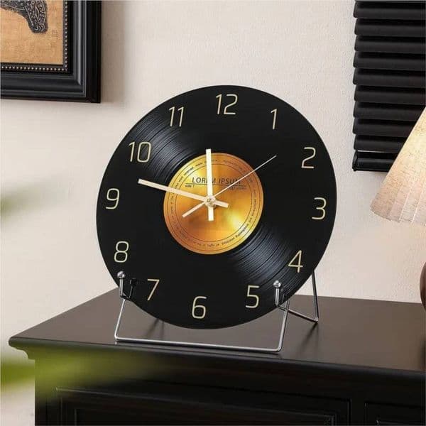 Bestseller Retro Vinyl Record Style Tabletop Desktop Display Living Room Dining Area TV Wall Minimalist Decoration Desk Clock ZI16 ddmytues
