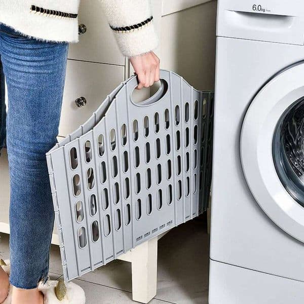 Modern Foldable Hamper High-capacity Portable Dirty Clothes Organizer Durable Laundry Basket for Home Bathroom 26H0125
