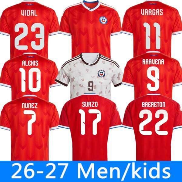 chile 2025 2026 soccer jerseys 27 camiseta chilena ALEXIS VIDAL SUAZO NUNEZ CEPEDA brereton ARAVENA diaz National team 25 26 football men kids shirt88