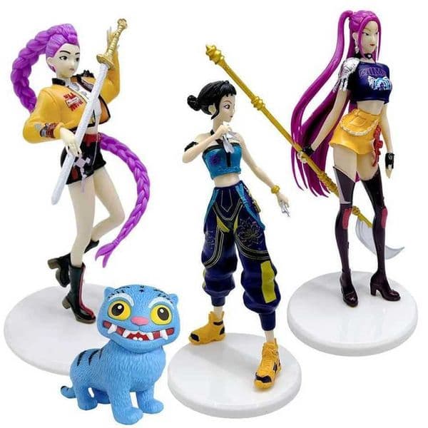 4PCS Arrival Anime K-Pop Girl Group Statue Doll Rumi Zoey Mila Action Figure PVC Model Desktop Ornament Premium Choice 100% Genuine sale