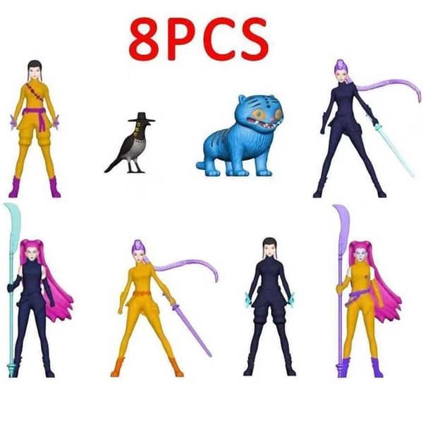 New Anime K Pop Demon Hunters Figure K-Pop Demon Hunters Rumi Mira Zoey Tiger Figurine Toy Desk Decor Statues Ornament Kid 70% off Clearance Sale