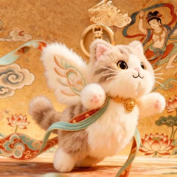 Dunhuang Flying Nine Color Deer Plush Cute Bag Pendant Keychain Unique Girlfriend Birthday Wedding Party 260127BJ