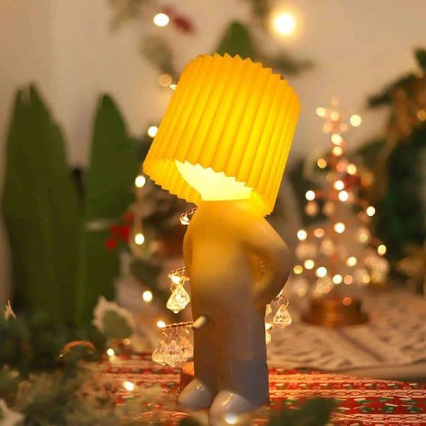 Creative Table Small Book Lights Little Naughty Boy Night Light Shy Man Lamp for Children Home Room Bedside Desk Decoration Gift 26H0127