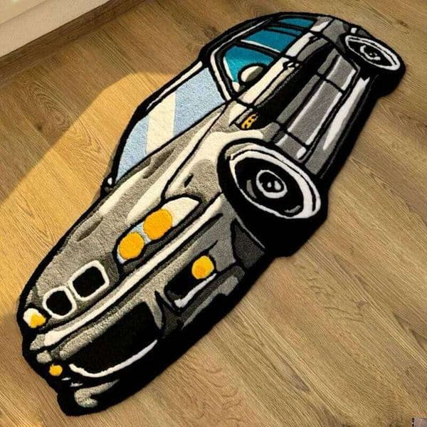 VIKAMA Boys' Room Decoration: Carpet Shape, Floor Cushion, Car Enthusiast, Boy Gift, Home Decoration, Headboard Pad, Soft Fur 26W0127