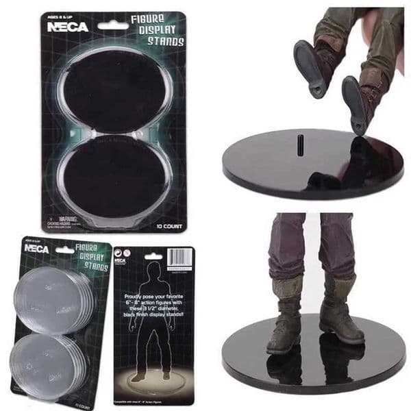 NECA Figure Display Figure Stand Base Display Stand Compatible Black White PVC Action Figures Toy 10pcs/lot 50% off sale