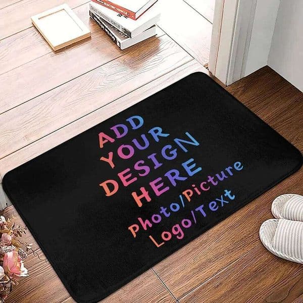 2026 Doormat Upload Your Logo Photo Text cologne Personalized Picture Floor Mat Indoor perfume Custom Rug For Front Door Christmas Gifts Free Shipping