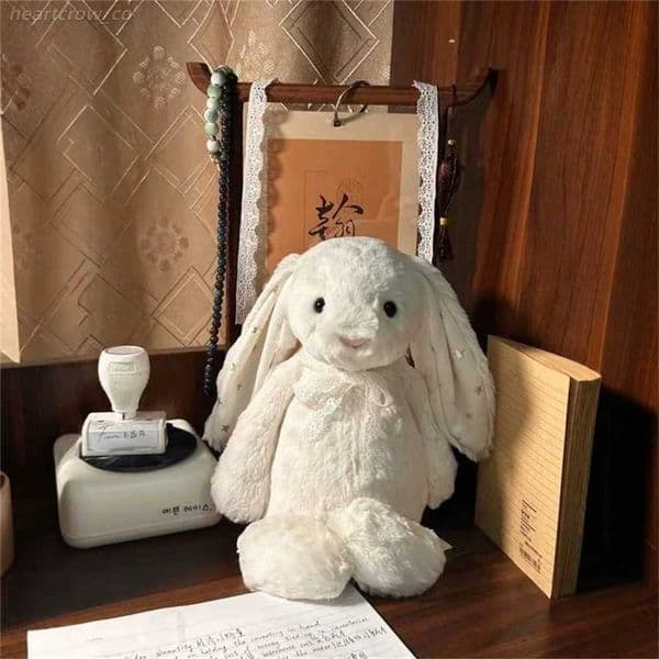 2026 Cyber Monday White Star Ear Bonnie Rabbit Floral Rabbit Plush Doll Comfort Toy for Friends Bunny 80% Off Special Offer