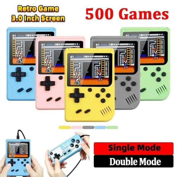 Mini Handheld Video Game Consoles 8 Bit 3.0 Inch LCD Retro Portable Color Gaming Player Built in 500 Games for Kids Gifts 26L0127