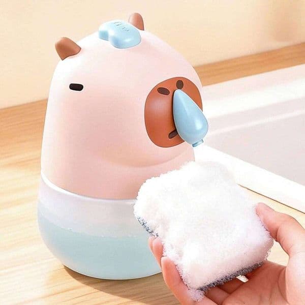 2026 New Capybara Liquid Touchless Cute Kids Hand Soap Automatic Dispenser Bathroom Accessories For Washroom Kitchen USB Free Shipping