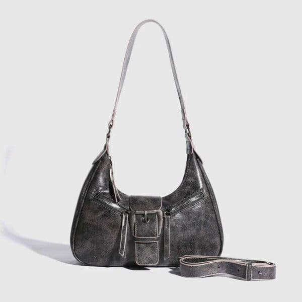 Retro Y2k Shoulder Bags for Women Casual Cool Hot Girls Underarm Saddle Bag Luxury Pu Leather Girl Crossbody Handbag Phone Purse Z260127