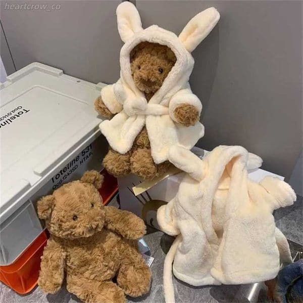2026 British jellyscat Same Style Jelly Bear Bathrobe Barcelona Bear Plush Toy 100% Genuine sale