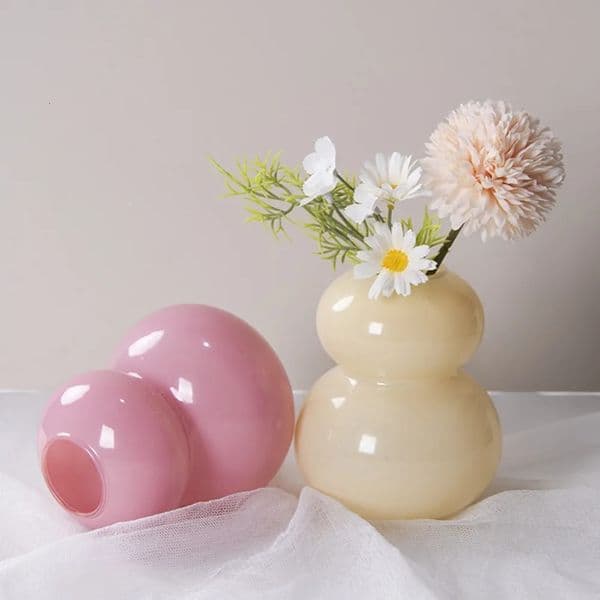 Creative Glass Flower Vase Arrangements Hydroponic Container Desktop Ornament for Home Living Room Office Decoration 260127BJ