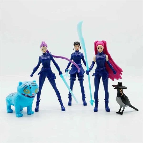 5Pcs/Set Anime Kpop Demon Hunters Figure K-Pop Demon Hunters Rumi Mira Zoey Tiger Figurine Toy Desk Decor Statues Ornament 100% Genuine sale