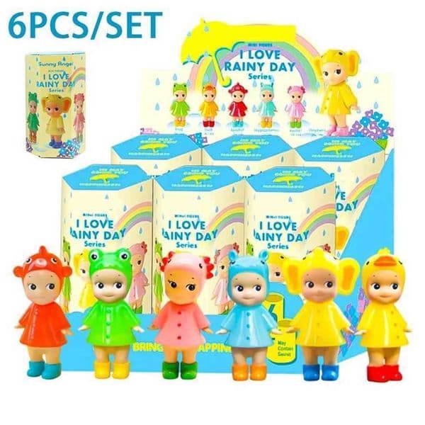 Sunny Angel Love Rainy Day Series Blind Box Car Decoration Desktop Computer Screen Cupid Hand Fashion Play Doll Birthday Gift 70% off Clearance Sale