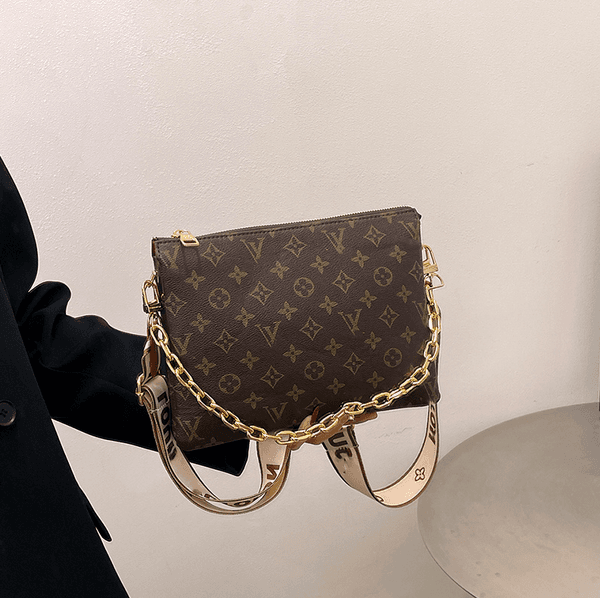 COUSSIN Genuine leather crossbody Bags Luxury Women's mens Designer purses tote Messenger wallets square handbags Embossed two shoulder straps Chain Bag