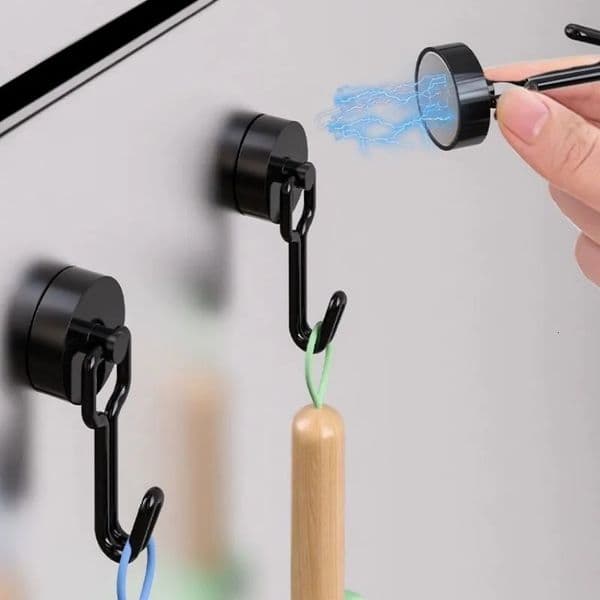 248Pcs Magnetic Hooks Heavy Duty Swivel 360 Rotating No Drill Hangers for Refrigerator Grill Locker 260127BJ