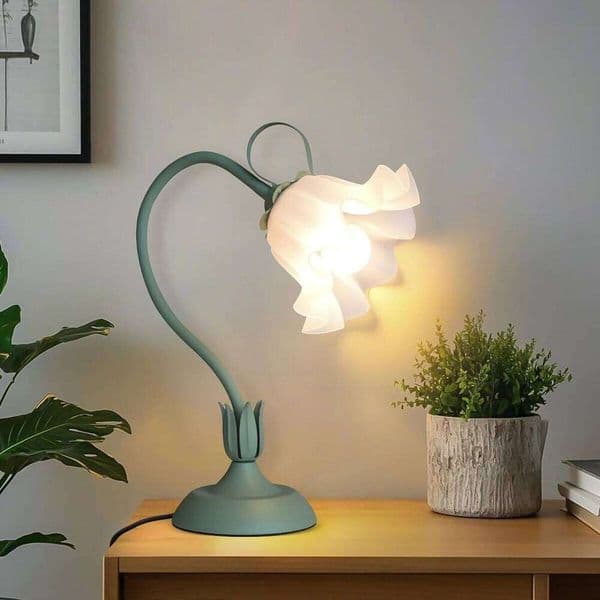 Vintage bedside flower living room decoration lamp, color: greenE26LED lighting, adjustable direction lamp 26H0127