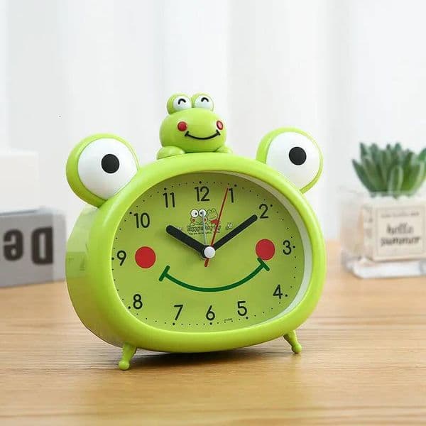 Bestseller Boys' Cartoon Little Frog Design Cute Girl Female Students Use Bedside Desk Silent Clock Bedroom Wake Up Alarm ZD502 ddmytues