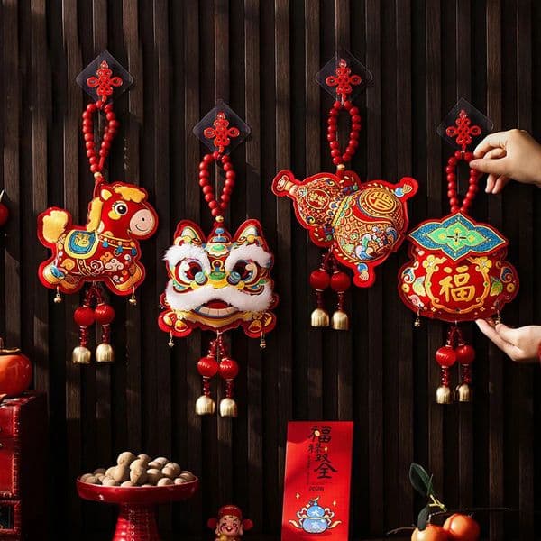 Chinese Year Decoration 2026 Chinese Spring Festival Horse Year Knot Tassel Hanging Pendant Room Wall Hanging Ornament 260127