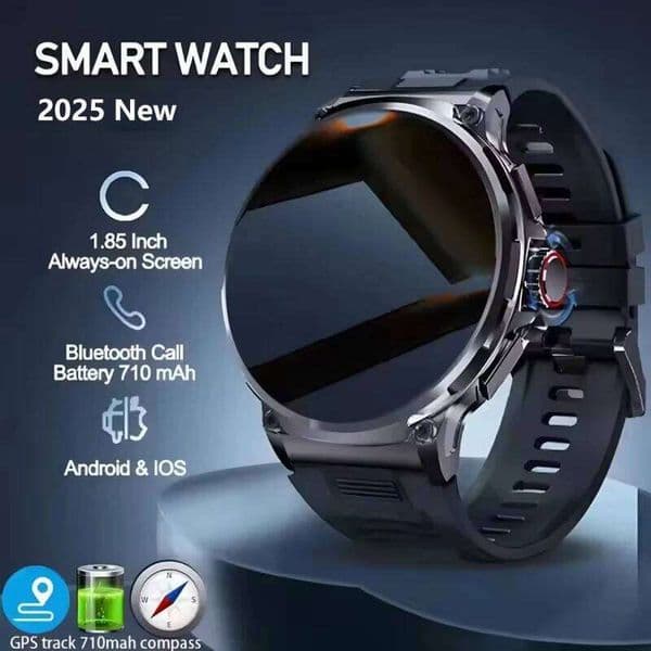 2025New V69 1.85 Inch HD Bluetooth Call Smart Watch Men Sports Fitness Tracker Heart Monitor 710mAh Smartwatch For Android iOS X260128