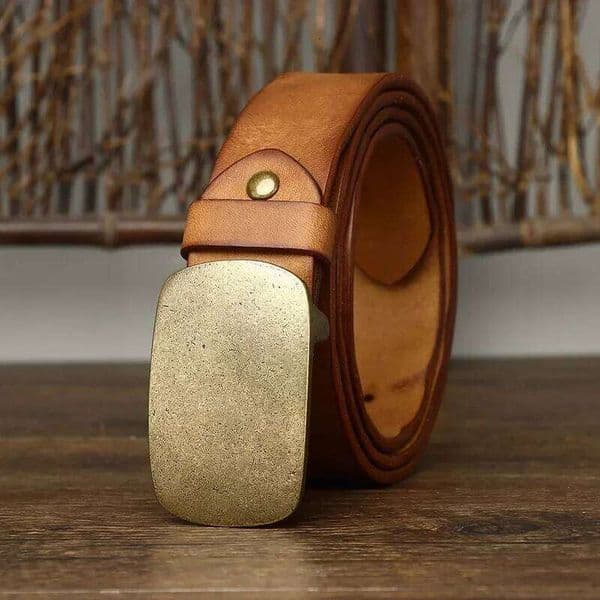 3.7CM Pure Cowhide High Quality Genuine Leather Belts for Men Strap Male Brass Buckle Fancy Vintage Jeans Cowboy Cintos Luxury X260128