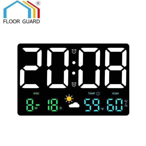 Smart Mute LED Electronic Wall Modern Desk Night Alarm Minimalist Thermometer Air Clock Home Decor For Living Room 26W0128