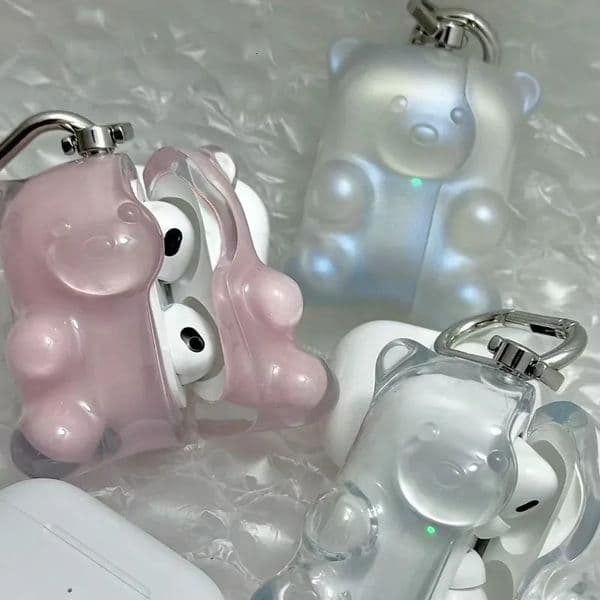 Cute Gummy Bear Earphone Case Cute Bear for Airpods 4/3/Pro/Pro2 Case PVC Headphone Case Headphone Accessories 260127