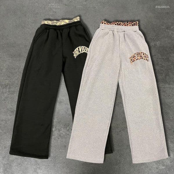 Mens Pants European And American Cross-Border Embroidered Letter Stretch Street Fashion Sports Casual Y2K Style Versatile Straight-Leg Q260505