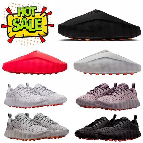 Slipper Mind 001 002 Running Shoes Slides Designer Men Women Smoke Gray Black Chrome Solar Red Light Bone Comfortable Snug-Fitting Slip-On Training