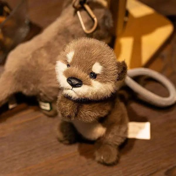 Latest Soft Cute Otter Backpack Pendant Keychain Kawaii Stuffed Plush Toy Doll Cartoon Anime Cute Gift for Girlfriend Christmas 260127