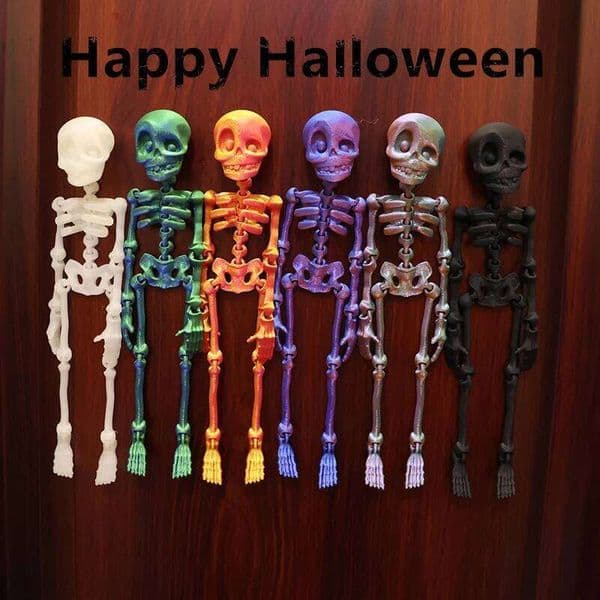 1Pc Luminous Magnetic Poseable Skull Fridge Magnets Funny Halloween Gift Easter Kitchen Refrigerator Home Accessory Quirky Decor 26H0128