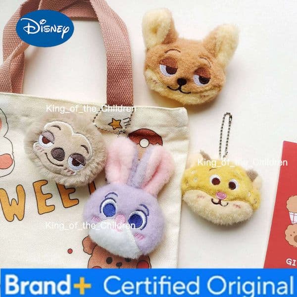 Disney Judy Plush Cute Bunny Key Pendant DIY Decoration Backpack High Quality Cartoon Accessory Keychain Creative Gift Girls H260128