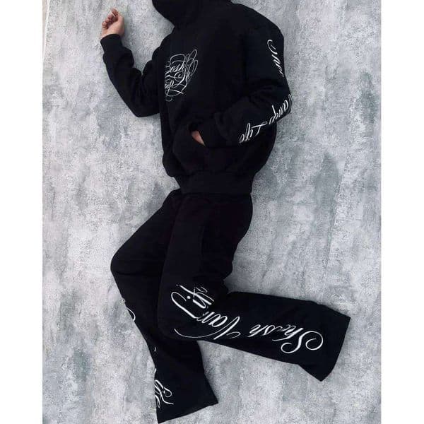 Y2k Men Hip Hop Retro Printed American Fashion Street Clothing Harajuku Set Winter New Casual Sportswear Women X260128