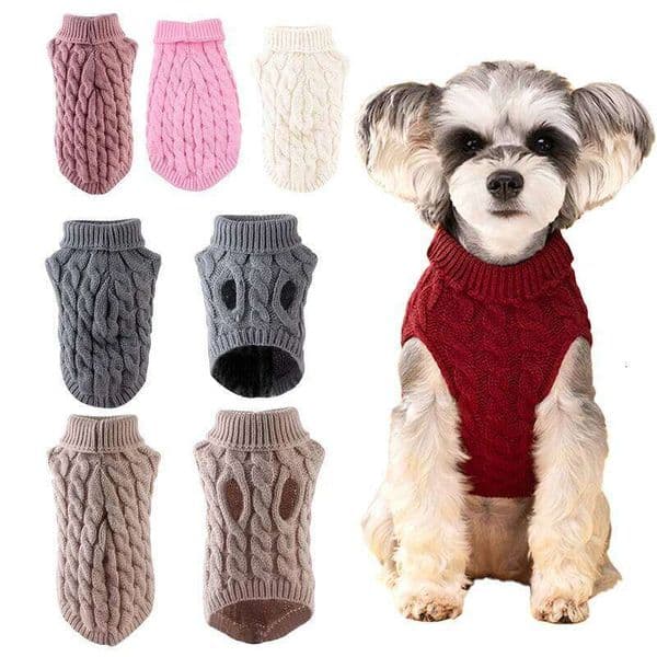 Knitted Chihuahua Small Dogs Winter Sphinx Cat Sweater For York Warm Dog Clothes 26W01128