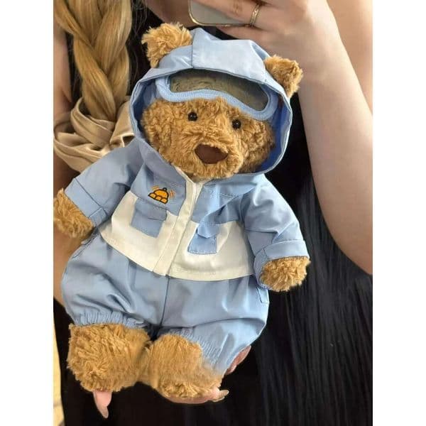 Skiing in the UK Barcelona Bear Ski Suit Doll Plush Toy Christmas Gift Jellys Cat Collection Set Toys - Cute and Endearing Animal-shaped Fur Dolls