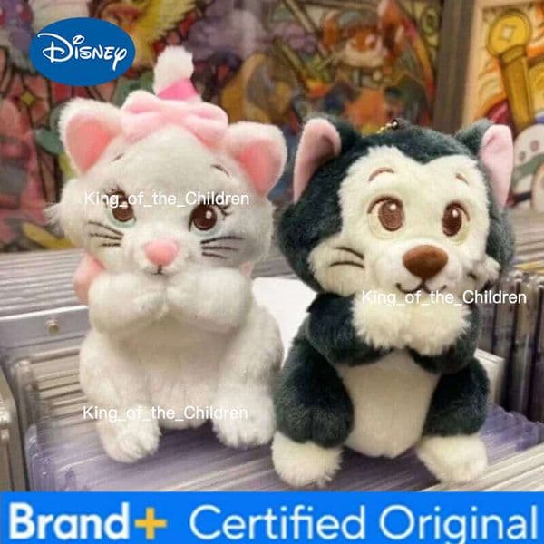 Disney Cartoon Anime Stitch Bunny Thumper Marie Cat Plush Toy Kawaii Bag Pendant Animals Plushie Doll Key Buckle Kids Gift H260128